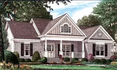 Southern house plans 27-122 - front exterior, 1,979 sq ft, 3 bed, 2 bath house plans | Monster House Plans