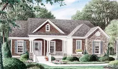 Country house plans 27-126 - front exterior, 2,028 sq ft, 3 bed, 2 bath house plans | Monster House Plans