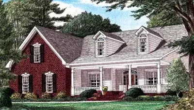 Country house plans 27-127 - front exterior, 2,036 sq ft, 3 bed, 2 bath house plans | Monster House Plans