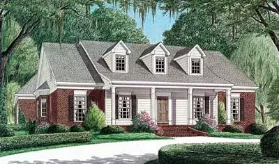 Country house plans 27-128 - front exterior, 2,908 sq ft, 3 bed, 2 bath house plans | Monster House Plans
