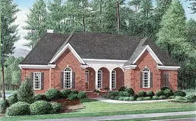 Southern house plans 27-130 - front exterior, 2,172 sq ft, 4 bed, 2 bath house plans | Monster House Plans