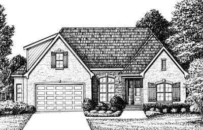 European house plans 27-135 - front exterior, 2,580 sq ft, 4 bed, 3 bath house plans | Monster House Plans