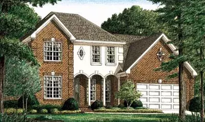 Traditional house plans 27-138 - front exterior, 2,366 sq ft, 3 bed, 2 bath house plans | Monster House Plans