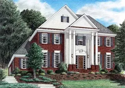 Georgian house plans 27-139 - front exterior, 2,428 sq ft, 3 bed, 2 bath house plans | Monster House Plans
