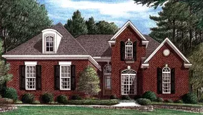 Traditional house plans 27-144 - front exterior, 2,411 sq ft, 3 bed, 3 bath house plans | Monster House Plans