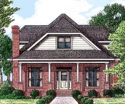 Bungalow house plans 27-149 - front exterior, 2,613 sq ft, 3 bed, 2 bath house plans | Monster House Plans