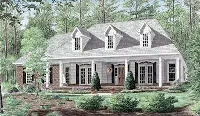 Country house plans 27-150 - front exterior, 2,732 sq ft, 3 bed, 2 bath house plans | Monster House Plans
