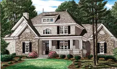 Southern house plans 27-159 - front exterior, 3,049 sq ft, 4 bed, 3 bath house plans | Monster House Plans