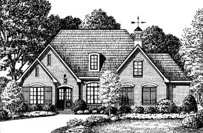 Traditional house plans 27-166 - front exterior, 3,429 sq ft, 3 bed, 3 bath house plans | Monster House Plans