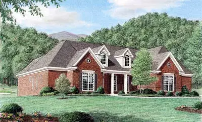 Southern house plans 27-181 - front exterior, 2,318 sq ft, 3 bed, 2 bath house plans | Monster House Plans