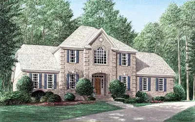 European house plans 27-182 - front exterior, 2,537 sq ft, 4 bed, 2 bath house plans | Monster House Plans