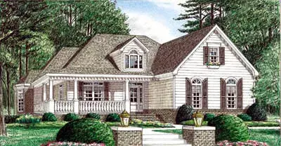 Country house plans 27-183 - front exterior, 2,629 sq ft, 3 bed, 2 bath house plans | Monster House Plans