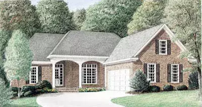 Southern house plans 27-194 - front exterior, 1,919 sq ft, 3 bed, 2 bath house plans | Monster House Plans