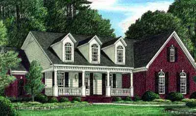 Southern house plans 27-196 - front exterior, 2,126 sq ft, 3 bed, 2 bath house plans | Monster House Plans