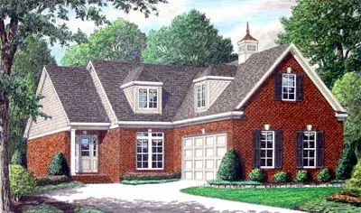 French Country house plans 27-202 - front exterior, 2,565 sq ft, 3 bed, 3 bath house plans | Monster House Plans