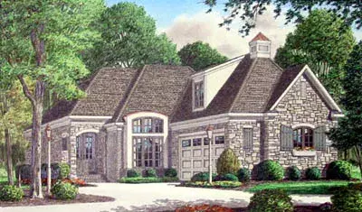 French Country house plans 27-204 - front exterior, 2,566 sq ft, 3 bed, 3 bath house plans | Monster House Plans