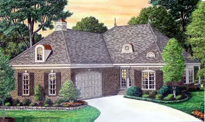 Traditional house plans 27-205 - front exterior, 2,502 sq ft, 4 bed, 3 bath house plans | Monster House Plans