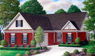 Southern house plans 27-206 - front exterior, 2,541 sq ft, 4 bed, 3 bath house plans | Monster House Plans