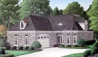 European house plans 27-209 - front exterior, 2,583 sq ft, 3 bed, 2 bath house plans | Monster House Plans