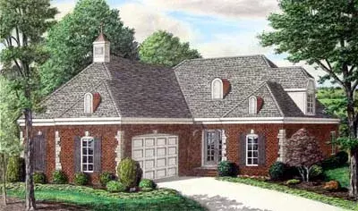 European house plans 27-210 - front exterior, 2,544 sq ft, 3 bed, 2 bath house plans | Monster House Plans