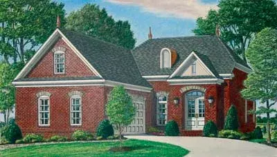 Traditional house plans 27-214 - front exterior, 2,507 sq ft, 4 bed, 3 bath house plans | Monster House Plans