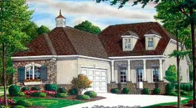 Southern house plans 27-216 - front exterior, 2,507 sq ft, 4 bed, 3 bath house plans | Monster House Plans