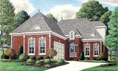European house plans 27-219 - front exterior, 2,687 sq ft, 3 bed, 2 bath house plans | Monster House Plans