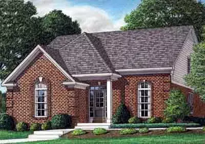 Traditional house plans 27-224 - front exterior, 1,856 sq ft, 4 bed, 3 bath house plans | Monster House Plans
