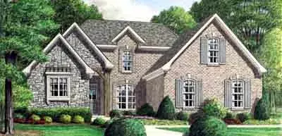 Traditional house plans 27-226 - front exterior, 2,891 sq ft, 4 bed, 3 bath house plans | Monster House Plans