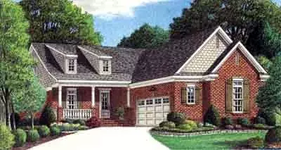 Country house plans 27-229 - front exterior, 2,524 sq ft, 4 bed, 3 bath house plans | Monster House Plans