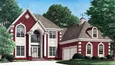 European house plans 27-231 - front exterior, 2,748 sq ft, 4 bed, 3 bath house plans | Monster House Plans