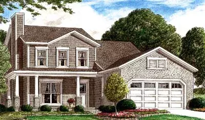 Country house plans 27-236 - front exterior, 1,716 sq ft, 4 bed, 2 bath house plans | Monster House Plans