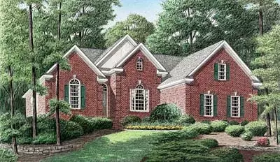 European house plans 27-239 - front exterior, 1,905 sq ft, 3 bed, 2 bath house plans | Monster House Plans