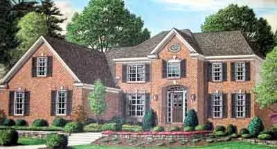 Southern Colonial house plans 27-242 - front exterior, 3,093 sq ft, 4 bed, 3 bath house plans | Monster House Plans