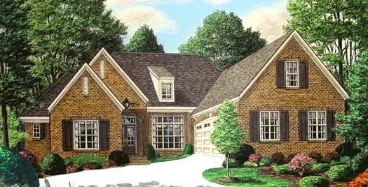 Traditional house plans 27-244 - front exterior, 2,460 sq ft, 3 bed, 2 bath house plans | Monster House Plans