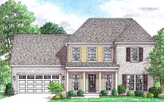 Country house plans 27-245 - front exterior, 1,559 sq ft, 3 bed, 2 bath house plans | Monster House Plans