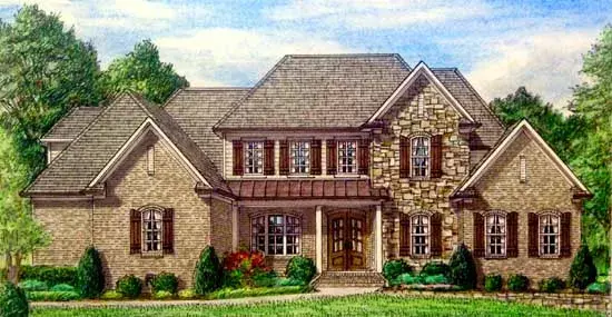 Southern house plans 27-249 - front exterior, 4,097 sq ft, 4 bed, 4 bath house plans | Monster House Plans