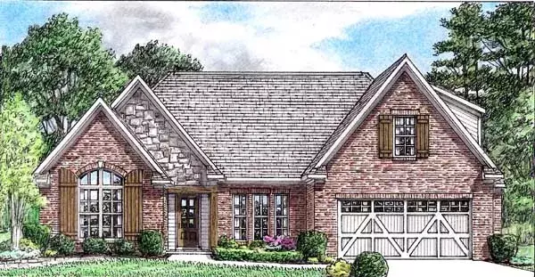 Traditional house plans 27-256 - front exterior, 1,912 sq ft, 3 bed, 2 bath house plans | Monster House Plans