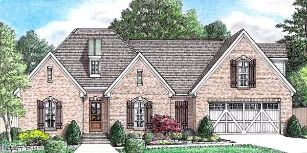 Country house plans 27-257 - front exterior, 1,713 sq ft, 3 bed, 2 bath house plans | Monster House Plans