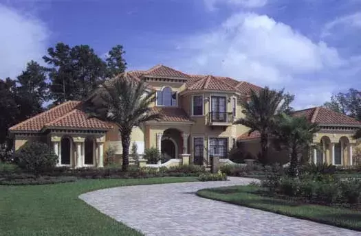 Mediterranean house plans 28-101 - front exterior, 5,240 sq ft, 5 bed, 5 bath house plans | Monster House Plans