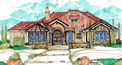 Florida house plans 28-144 - front exterior, 5,209 sq ft, 3 bed, 3 bath house plans | Monster House Plans