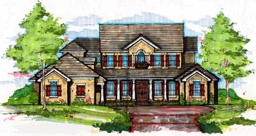 Country house plans 28-169 - front exterior, 6,272 sq ft, 5 bed, 4 bath house plans | Monster House Plans