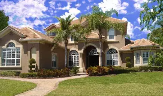 Spanish house plans 28-196 - front exterior, 4,588 sq ft, 4 bed, 4 bath house plans | Monster House Plans