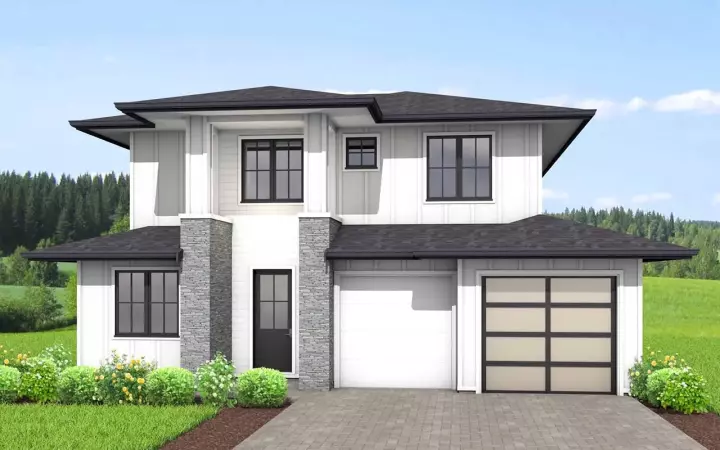 Prairie house plans 29-149 - front exterior, 1,950 sq ft, 3 bed, 3 bath house plans | Monster House Plans