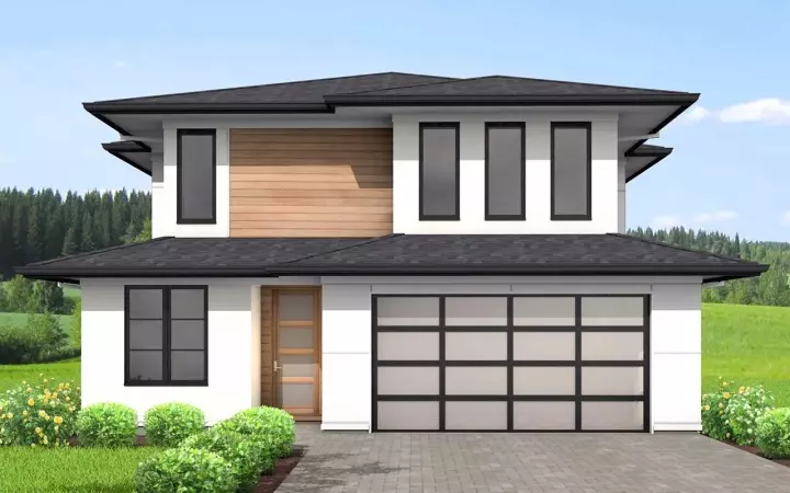 Modern house plans 29-151 - front exterior, 2,304 sq ft, 5 bed, 3 bath house plans | Monster House Plans