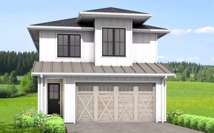 Modern house plans 29-152 - front exterior, 1,588 sq ft, 3 bed, 2 bath house plans | Monster House Plans