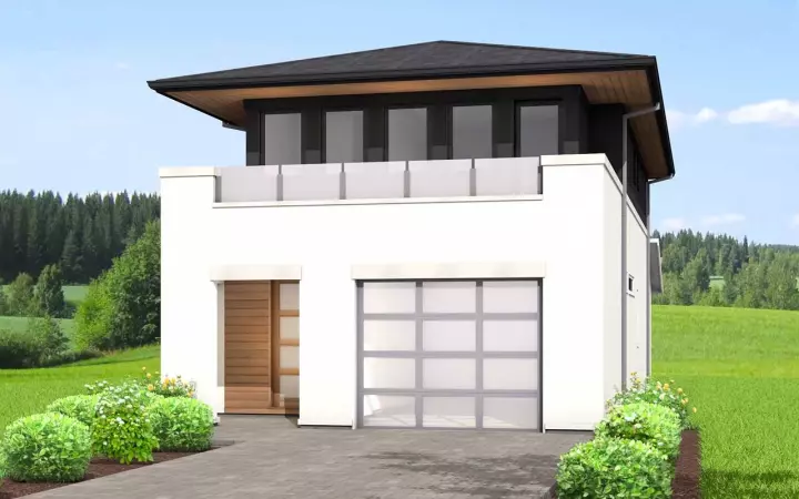 Modern house plans 29-153 - front exterior, 1,938 sq ft, 3 bed, 2 bath house plans | Monster House Plans