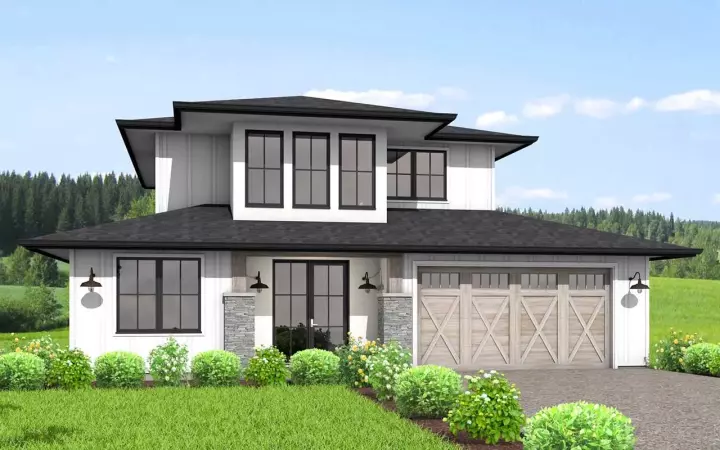 Modern Farmhouse house plans 29-154 - front exterior, 2,193 sq ft, 4 bed, 3 bath house plans | Monster House Plans