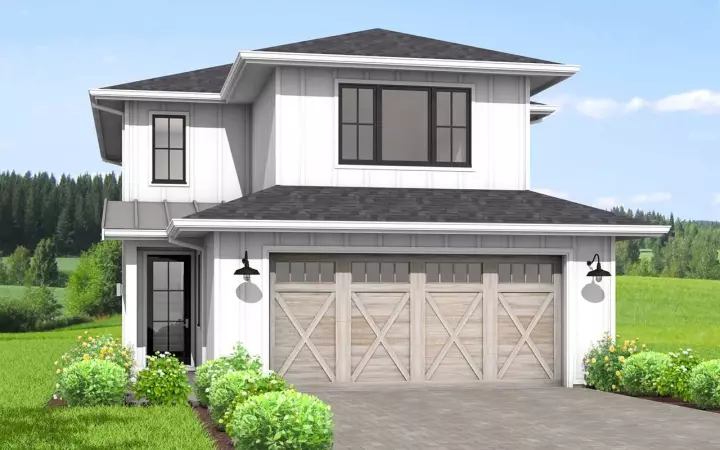 Modern Farmhouse house plans 29-157 - front exterior, 1,834 sq ft, 3 bed, 2 bath house plans | Monster House Plans
