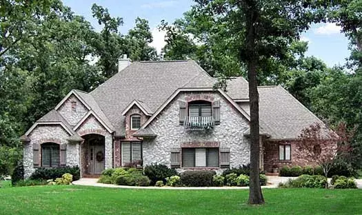 French Country house plans 3-134 - front exterior, 2,848 sq ft, 3 bed, 2 bath house plans | Monster House Plans